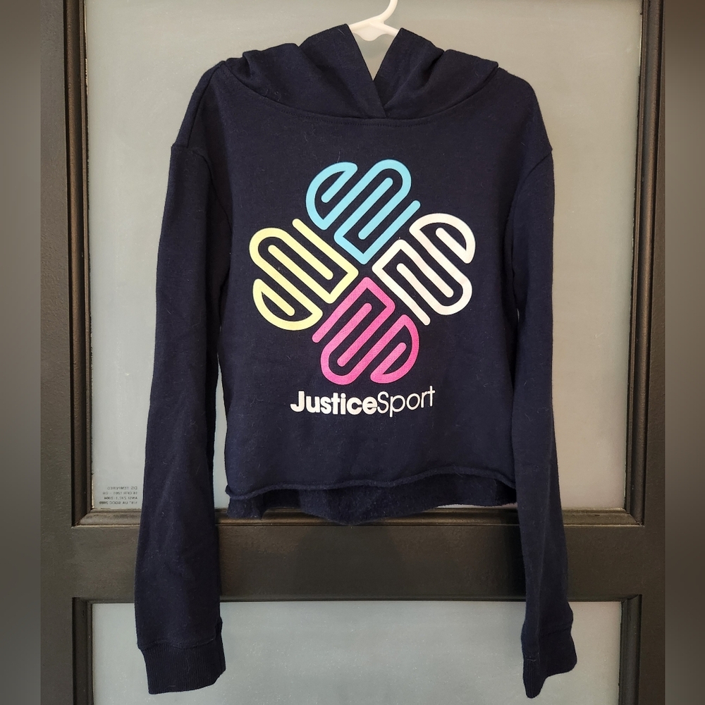 Girls Navy Blue Justice Active Hoodie Size 6/7
